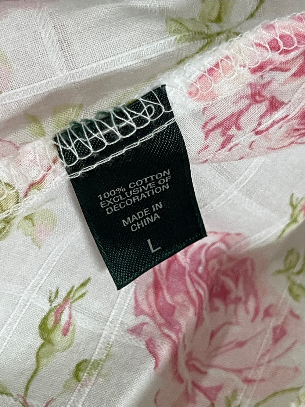Lauren Ralph Lauren White Floral lace lightweight pajama set size large - Picture 4 of 9